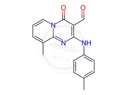 Chemical structure of 9-methyl-4-oxo-2-(p-tolylamino)-4H-pyrido[1,2-a]pyrimidine-3-carbaldehyde