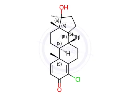Chemical structure of 4-Chlorodehydromethyltestosterone
