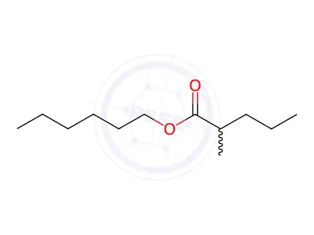 Chemical structure of Pentanoic acid, 2-methyl-, hexyl ester