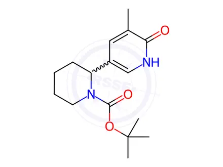 Chemical structure of Tert-butyl 2-(5-methyl-6-oxo-1,6-dihydropyridin-3-yl)piperidine-1-carboxylate