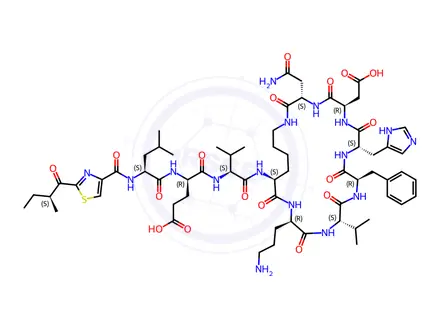 Chemical structure of Bacitracin Impurity 11 (Bacitracin EP Impurity K)