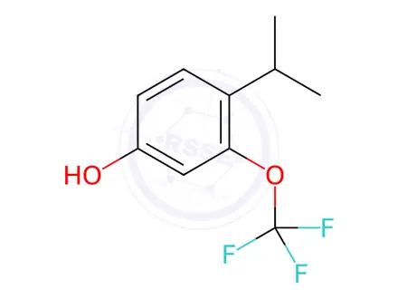 Chemical structure of 4-Isopropyl-3-(trifluoromethoxy)phenol