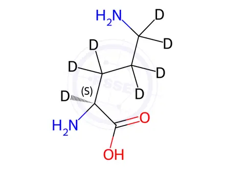 Chemical structure of L-Ornithine-[D7] hydrochloride