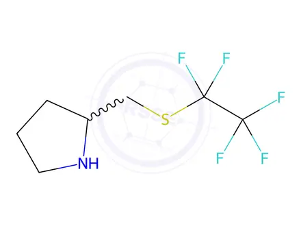 Chemical structure of Pyrrolidine, 2-[[(1,1,2,2,2-pentafluoroethyl)thio]methyl]