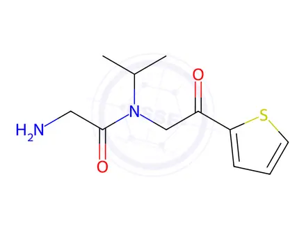 Chemical structure of 2-Amino-N-isopropyl-N-(2-oxo-2-(thiophen-2-yl)ethyl)acetamide