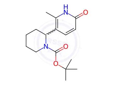 Chemical structure of Tert-butyl 2-(2-methyl-6-oxo-1,6-dihydropyridin-3-yl)piperidine-1-carboxylate