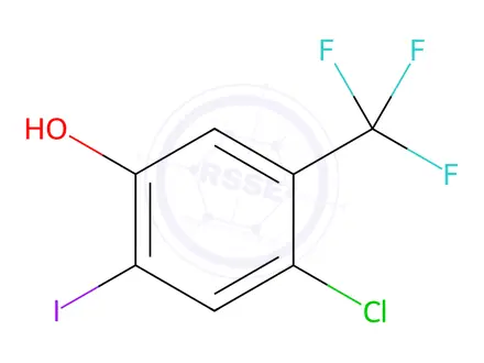 Chemical structure of 4-Chloro-2-iodo-5-trifluoromethyl-phenol