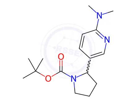 Chemical structure of tert-Butyl 2-(6-(dimethylamino)pyridin-3-yl)pyrrolidine-1-carboxylate