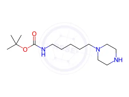 Chemical structure of Piperazine-C5-NH-Boc