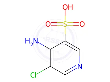 Chemical structure of 4-Amino-5-chloropyridine-3-sulfonic acid
