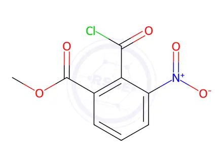 Chemical structure of 2-Chlorocarbonyl-3-Nitrobenzoic Acid Methyl Ester
