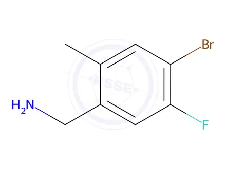 Chemical structure of (4-Bromo-5-fluoro-2-methylphenyl)methanamine Hydrochloride