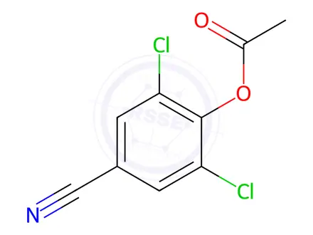 Chemical structure of Benzonitrile, 4-(acetyloxy)-3,5-dichloro-