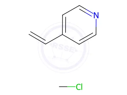 Chemical structure of Pyridine, 4-ethenyl-, homopolymer, compd. with chloromethane