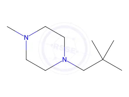 Chemical structure of Piperazine, 1-(2,2-dimethylpropyl)-4-methyl-(9CI)