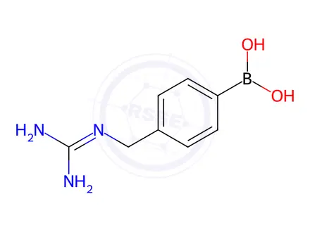 Chemical structure of (4-(Guanidinomethyl)phenyl)boronic acid