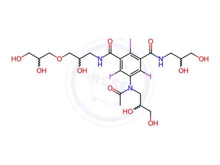 Chemical structure of Iohexol EP Impurity D (Mixture of Diastereomers)