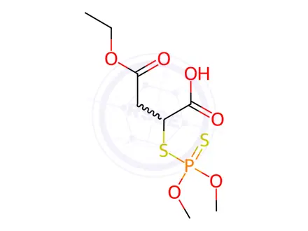 Chemical structure of Malathion Impurity 2(Malathion α-Monoacid)