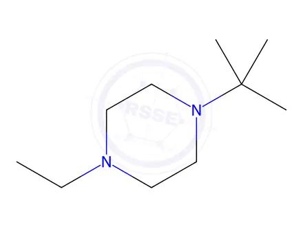 Chemical structure of Piperazine, 1-tert-butyl-4-ethyl-(7CI,8CI)
