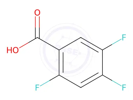 Chemical structure of 2,4,5-Trifluorobenzoic Acid