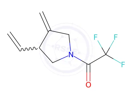Chemical structure of Pyrrolidine, 3-ethenyl-4-methylene-1-(trifluoroacetyl)-(9CI)