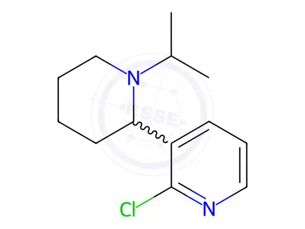 Chemical structure of 2-Chloro-3-(1-isopropylpiperidin-2-yl)pyridine