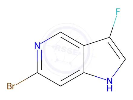 Chemical structure of 6-Bromo-3-fluoro-1H-pyrrolo[3,2-c]pyridine