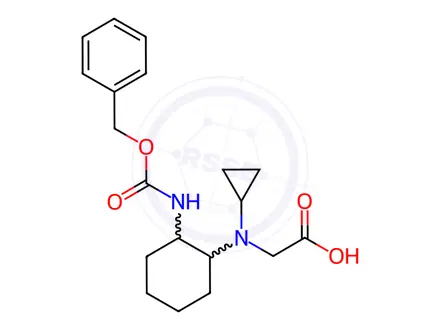 Chemical structure of 2-((2-(((Benzyloxy)carbonyl)amino)cyclohexyl)(cyclopropyl)amino)acetic acid