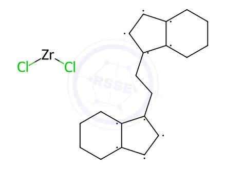 Chemical structure of [rac-Ethylenebis(4,5,6,7-tetrahydro-1-indenyl)]zirconium(IV) dichloride