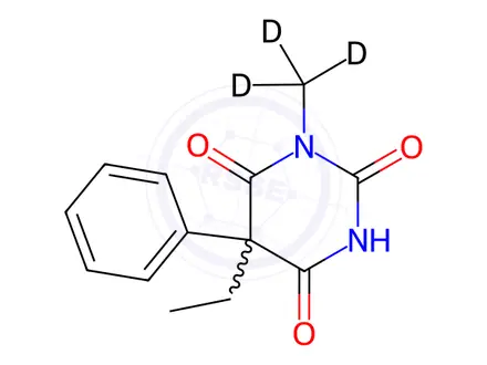 Chemical structure of Methylphenobarbital-d3