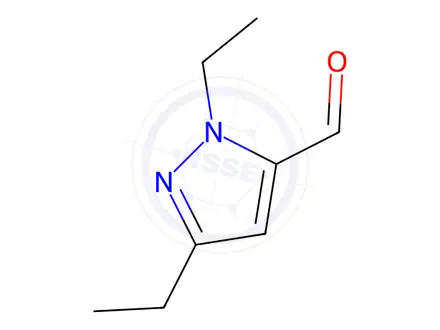 Chemical structure of 1,3-Diethyl-1H-pyrazole-5-carbaldehyde