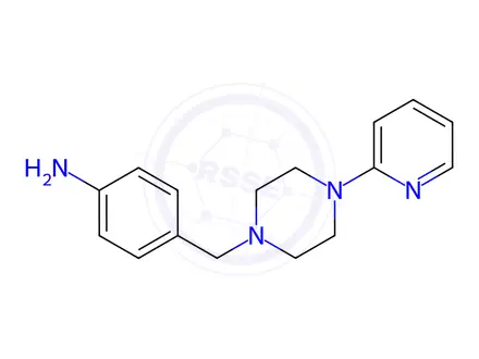 Chemical structure of 4-{[4-(pyridin-2-yl)piperazin-1-yl]methyl}aniline