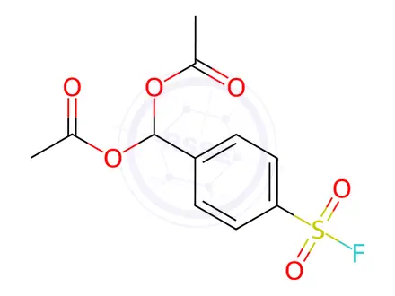 Chemical structure of (4-(Fluorosulfonyl)phenyl)methylene diacetate