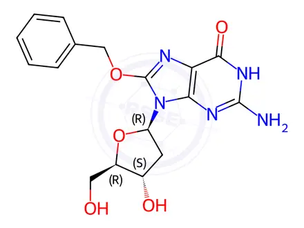 Chemical structure of 8-Benzyloxy-2'-deoxyguanosine