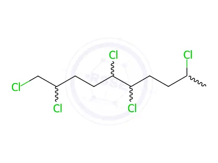 Chemical structure of 1,2,5,6,9-Pentachlorodecane CP-3 10 μg/mL in Cyclohexane