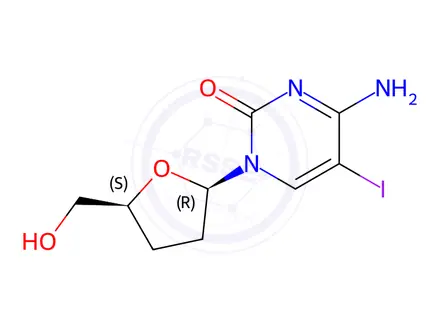 Chemical structure of 5'-Iodo-2',3'-dideoxycytidine