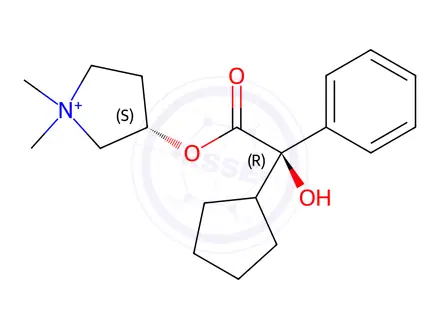 Chemical structure of (2R,3S)-Glycopyrrolate Bromide