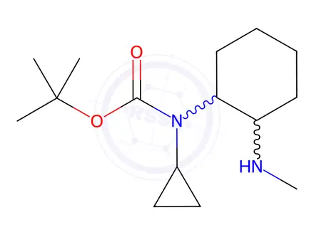 Chemical structure of Tert-butyl cyclopropyl(2-(methylamino)cyclohexyl)carbamate