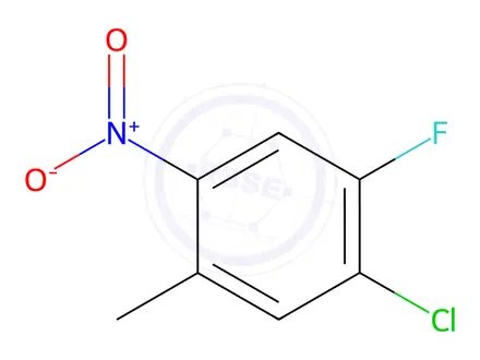 Chemical structure of 1-Chloro-2-fluoro-5-methyl-4-nitrobenzene