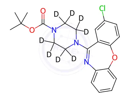 Chemical structure of N-Tert-Butoxycarbonyl Amoxapine-d8