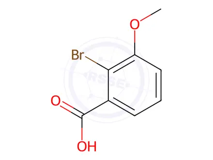 Chemical structure of 2-Bromo-3-methoxybenzoic Acid