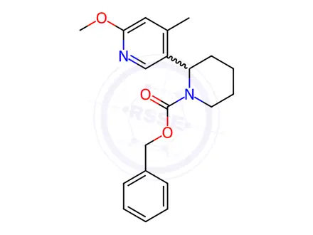 Chemical structure of Benzyl 2-(6-methoxy-4-methylpyridin-3-yl)piperidine-1-carboxylate
