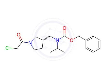 Chemical structure of Benzyl ((1-(2-chloroacetyl)pyrrolidin-3-yl)methyl)(isopropyl)carbamate
