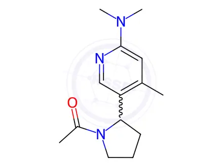 Chemical structure of 1-(2-(6-(Dimethylamino)-4-methylpyridin-3-yl)pyrrolidin-1-yl)ethanone