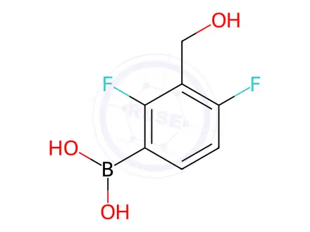 Chemical structure of 2,4-Difluoro-3-(hydroxymethyl)phenylboronic Acid