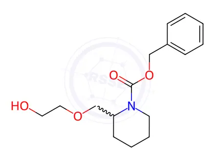 Chemical structure of Benzyl 2-((2-hydroxyethoxy)methyl)piperidine-1-carboxylate