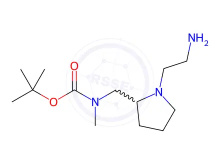 Chemical structure of tert-Butyl ((1-(2-aminoethyl)pyrrolidin-2-yl)methyl)(methyl)carbamate