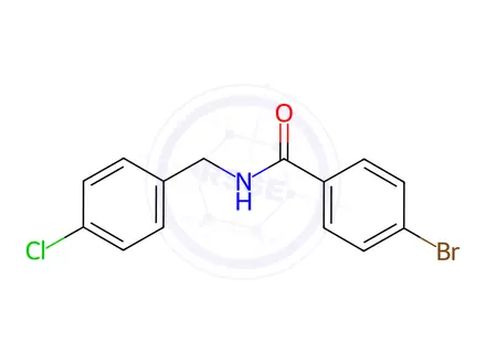 Chemical structure of 4-Bromo-N-(4-chlorobenzyl)benzamide