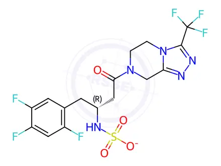 Chemical structure of Sitagliptin Phosphate Impurity 40 Sodium Salt