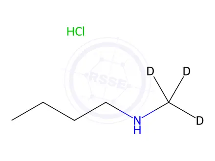 Chemical structure of N-Methylbutylamine Hydrochloride-d3